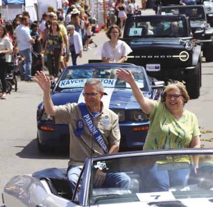Keith McBurnett was Parade Marshall of the 41st Bluebonnet Festival Grand Parade rode with his wife Pat McBurnett. Find more photos on Pages 2A and 3A.