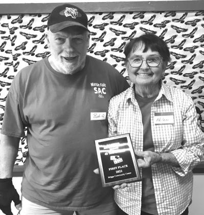 The First Place winners of the 42 Tournament were Bob Quigley and Helen Delancey. Contributed photo